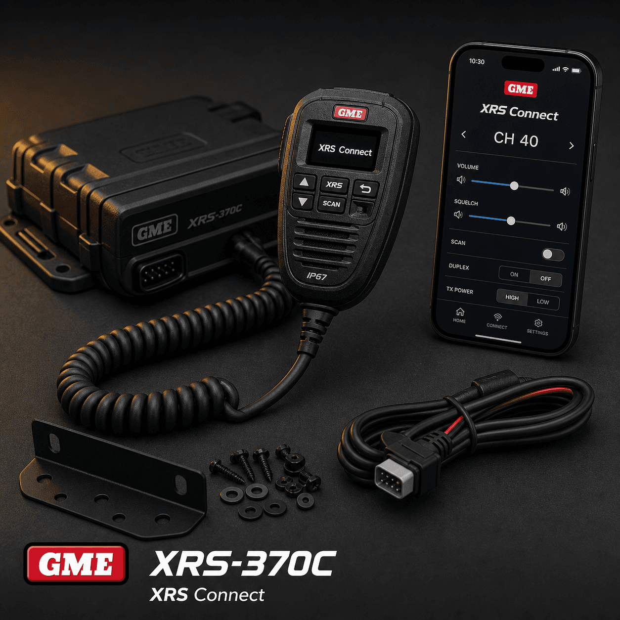 XRS-370C Compact UHF CB Radio Kit
